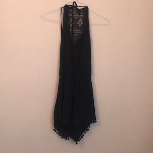 American eagle crochet halter romper